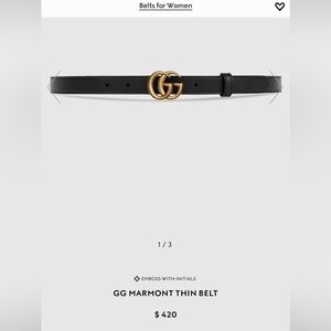 Black Leather Gucci Belt